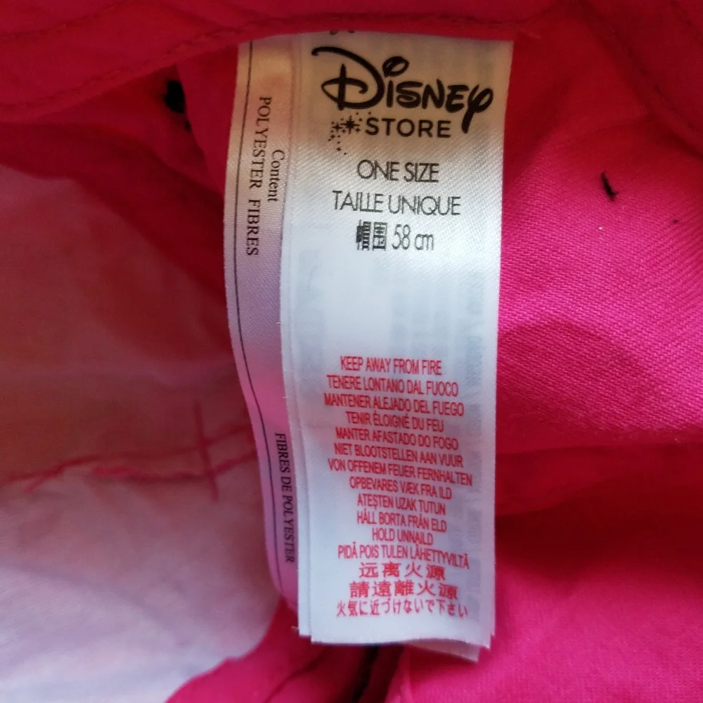 Disney Store Minnie Mouse Pink Polka Dot Bow Cap with Ears Girls Hat